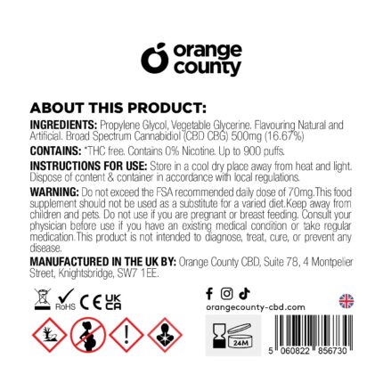 3ml  CBD/CBG - SOUR APPLE (500mg) - Dr. Smoke Benalmádena - Málaga
